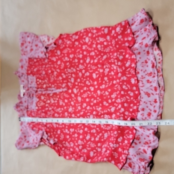 Parker Size S Primrose Combo Blouse, Flutter Sleeve, Gently Used Condition - Picture 9 of 16